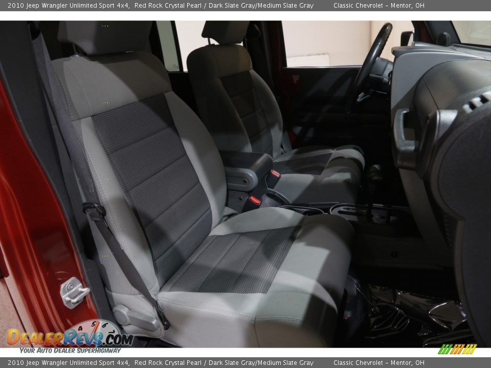 2010 Jeep Wrangler Unlimited Sport 4x4 Red Rock Crystal Pearl / Dark Slate Gray/Medium Slate Gray Photo #12