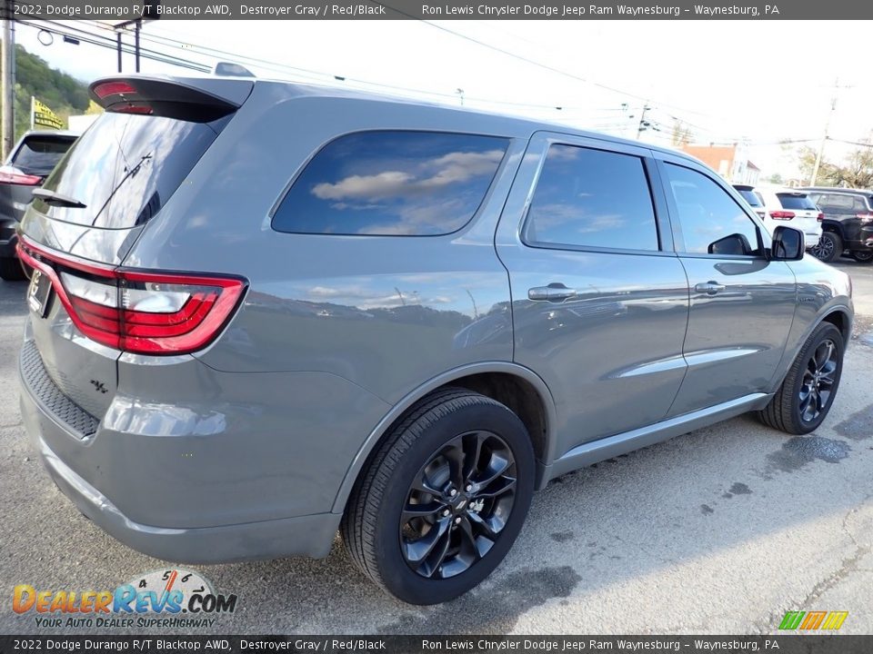 2022 Dodge Durango R/T Blacktop AWD Destroyer Gray / Red/Black Photo #6