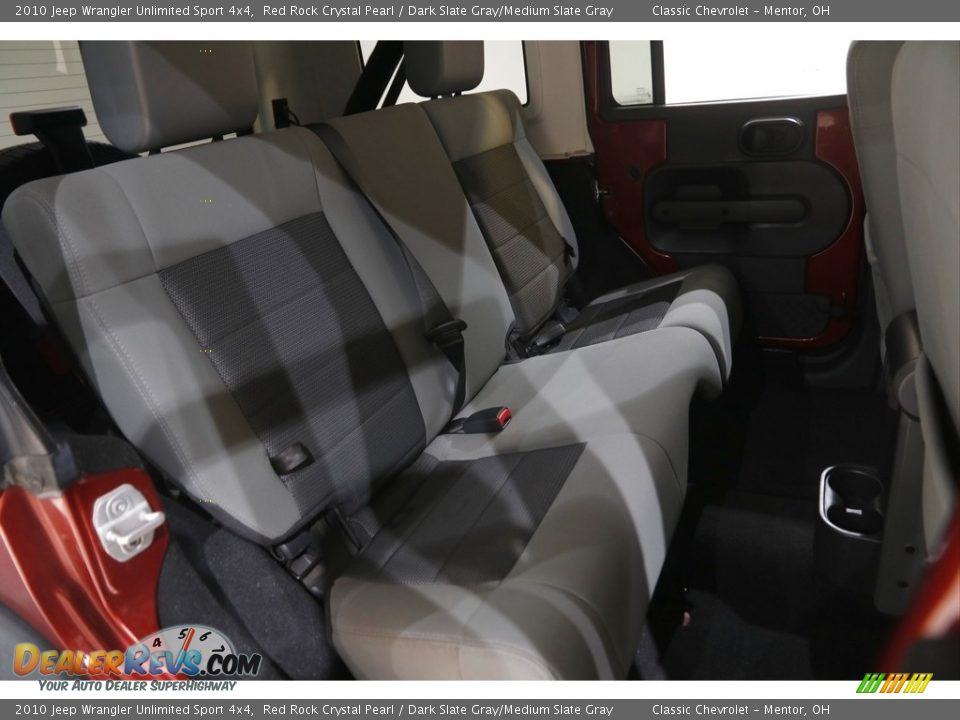 2010 Jeep Wrangler Unlimited Sport 4x4 Red Rock Crystal Pearl / Dark Slate Gray/Medium Slate Gray Photo #13
