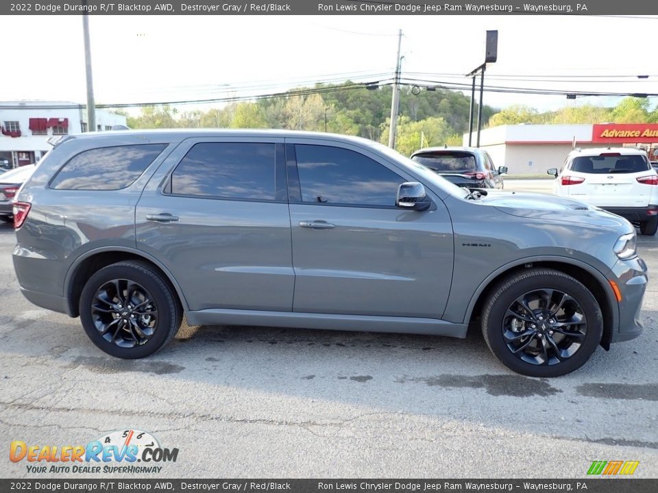 2022 Dodge Durango R/T Blacktop AWD Destroyer Gray / Red/Black Photo #7