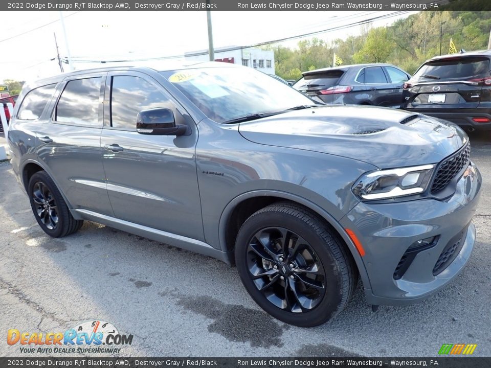 2022 Dodge Durango R/T Blacktop AWD Destroyer Gray / Red/Black Photo #8