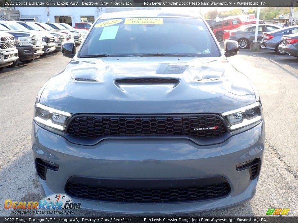 2022 Dodge Durango R/T Blacktop AWD Destroyer Gray / Red/Black Photo #9