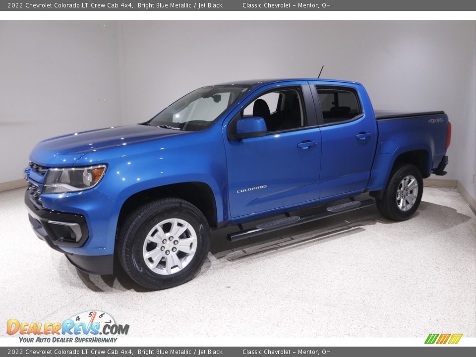 2022 Chevrolet Colorado LT Crew Cab 4x4 Bright Blue Metallic / Jet Black Photo #3