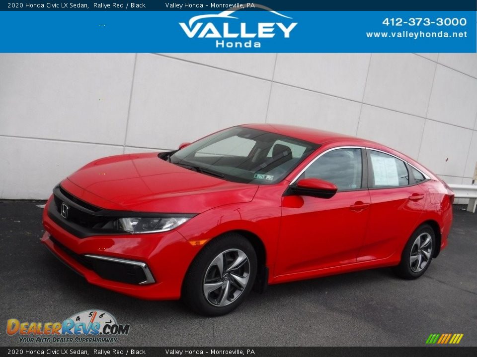 2020 Honda Civic LX Sedan Rallye Red / Black Photo #1