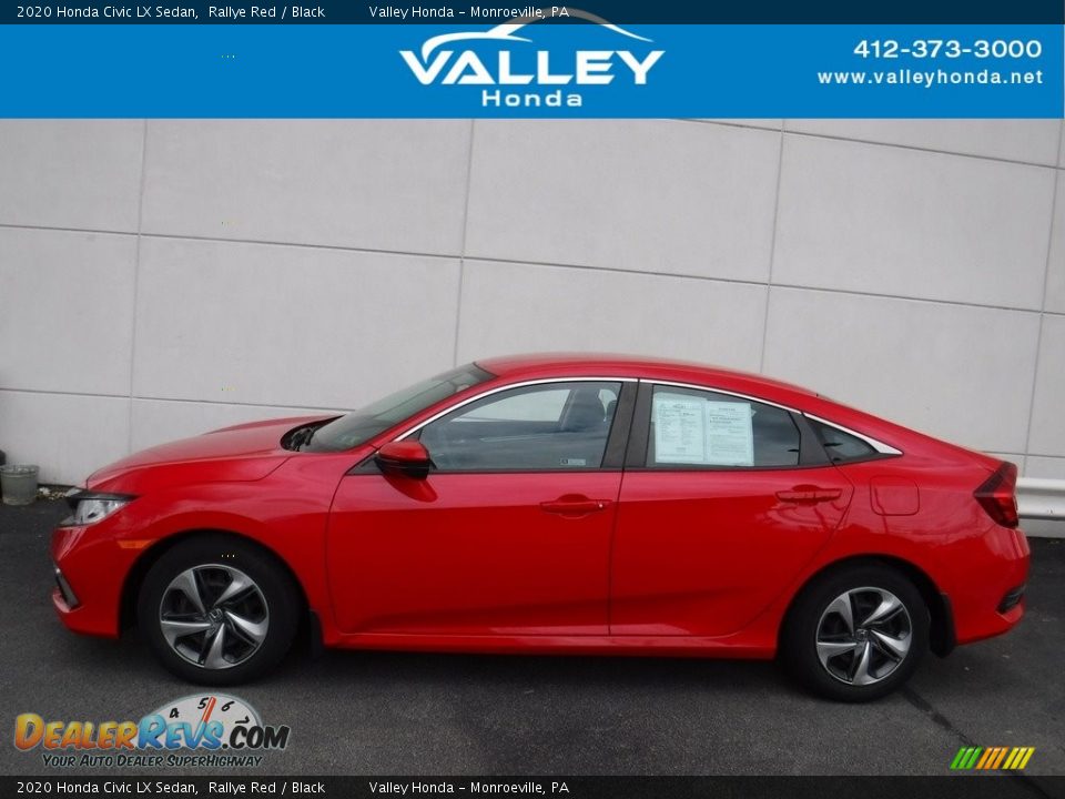 2020 Honda Civic LX Sedan Rallye Red / Black Photo #2