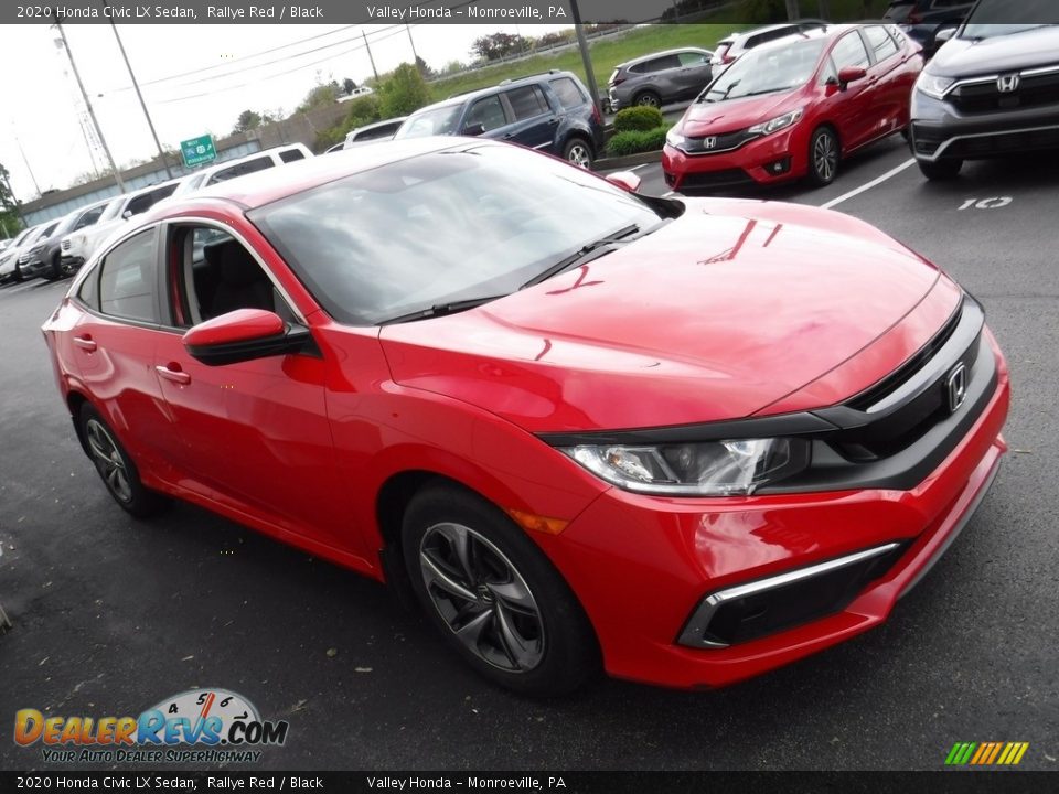 2020 Honda Civic LX Sedan Rallye Red / Black Photo #5