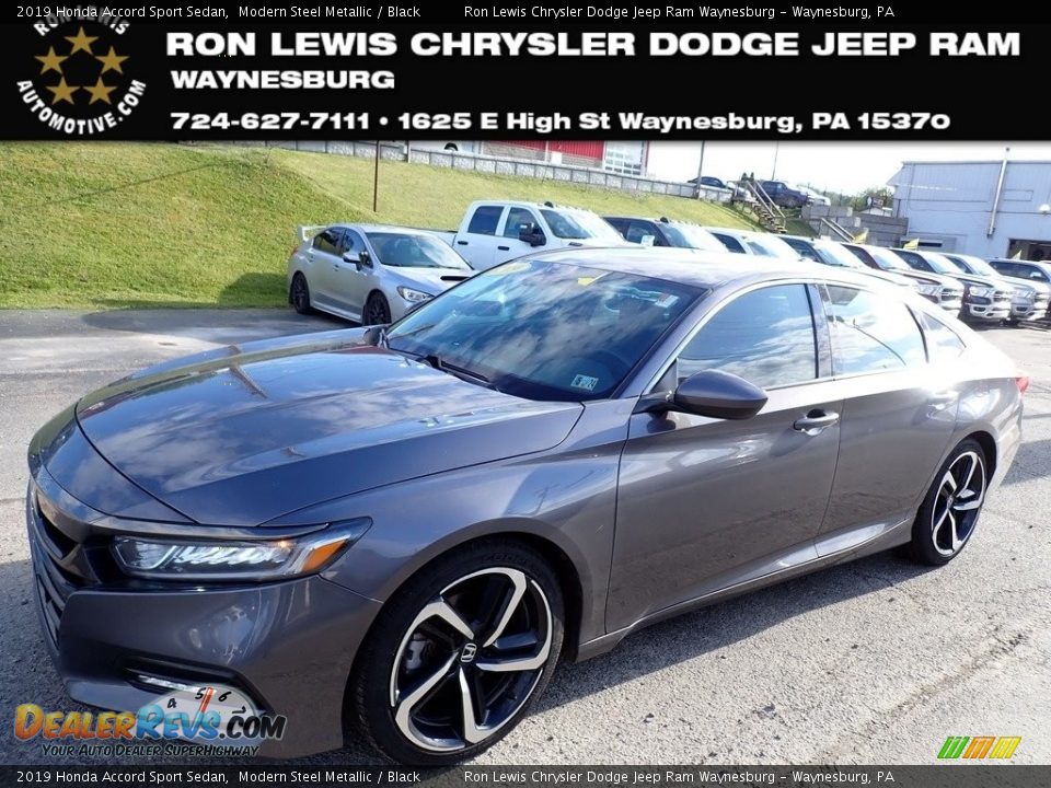 2019 Honda Accord Sport Sedan Modern Steel Metallic / Black Photo #1