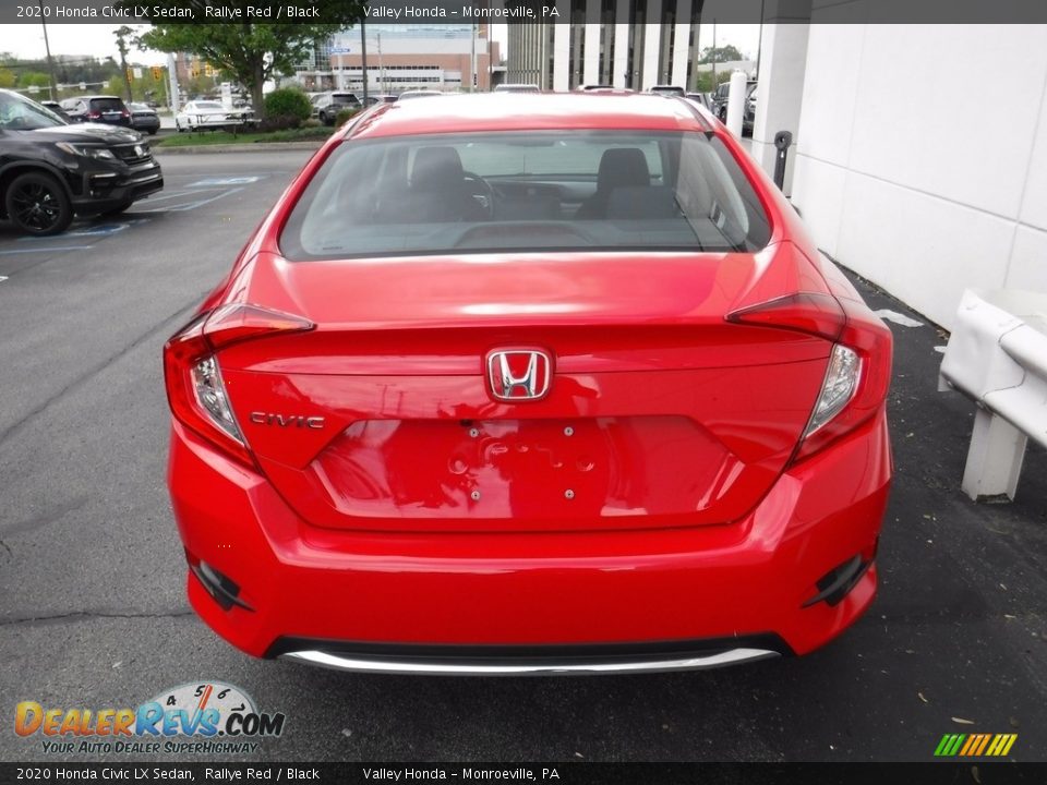 2020 Honda Civic LX Sedan Rallye Red / Black Photo #7