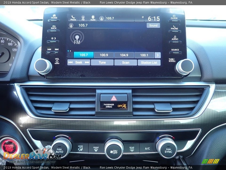 2019 Honda Accord Sport Sedan Modern Steel Metallic / Black Photo #19