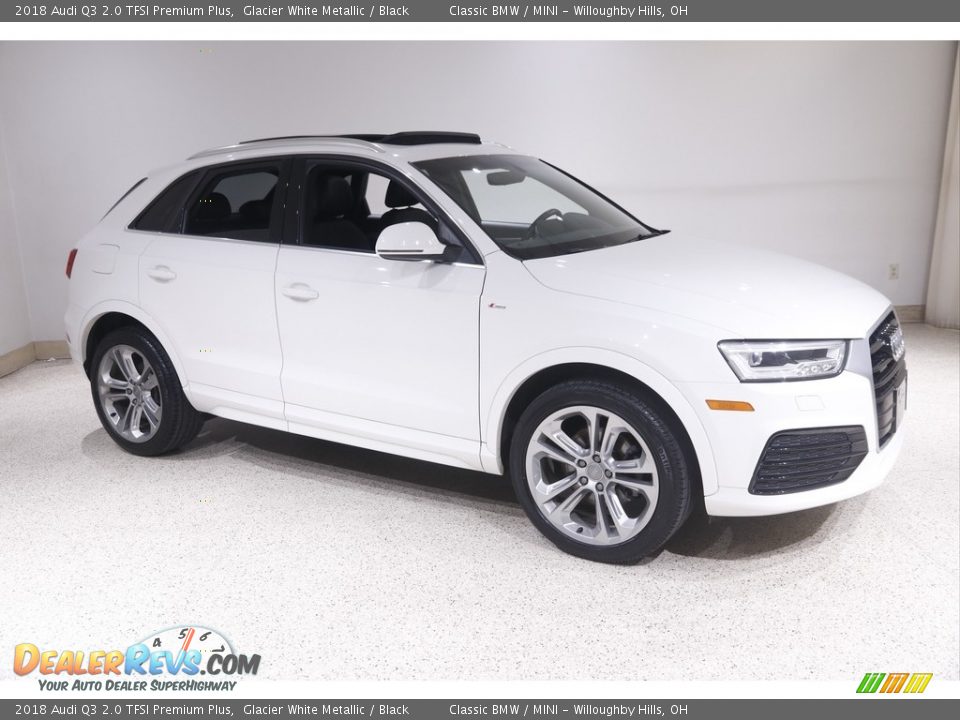 2018 Audi Q3 2.0 TFSI Premium Plus Glacier White Metallic / Black Photo #1