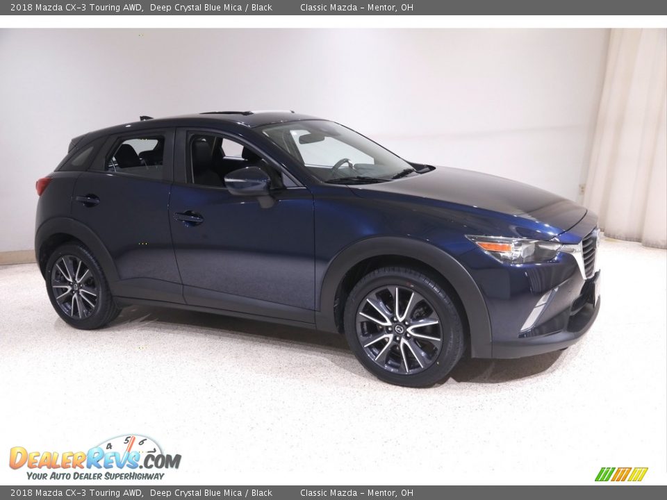 2018 Mazda CX-3 Touring AWD Deep Crystal Blue Mica / Black Photo #1