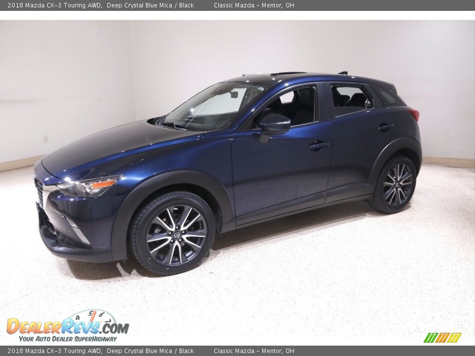2018 Mazda CX-3 Touring AWD Deep Crystal Blue Mica / Black Photo #3