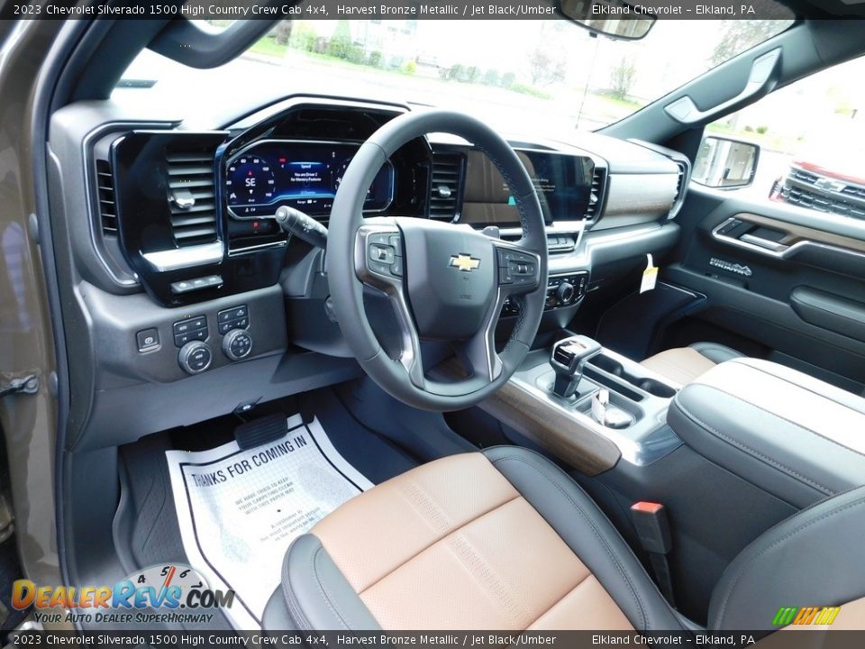 Jet Black/Umber Interior - 2023 Chevrolet Silverado 1500 High Country Crew Cab 4x4 Photo #24