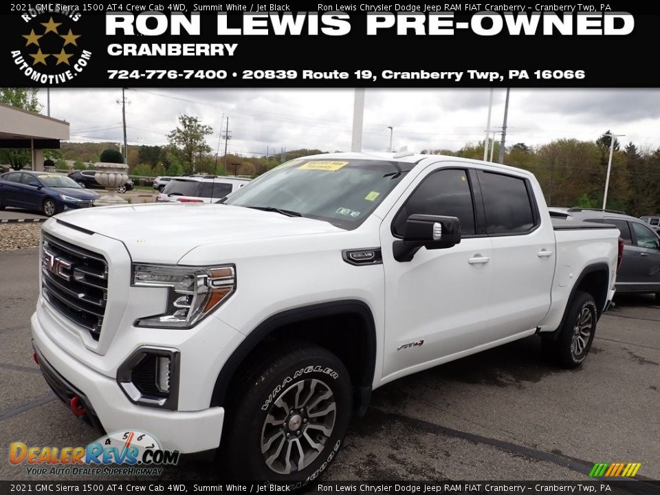 2021 GMC Sierra 1500 AT4 Crew Cab 4WD Summit White / Jet Black Photo #1