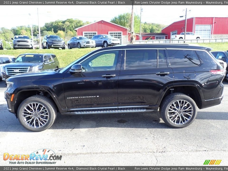 2021 Jeep Grand Cherokee L Summit Reserve 4x4 Diamond Black Crystal Pearl / Black Photo #2