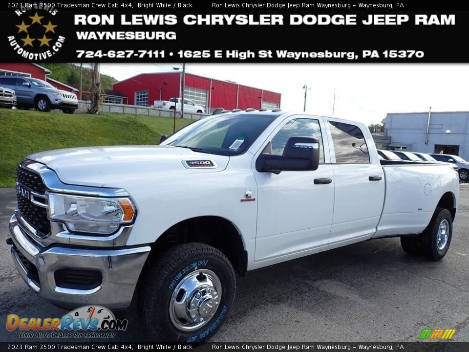 2023 Ram 3500 Tradesman Crew Cab 4x4 Bright White / Black Photo #1