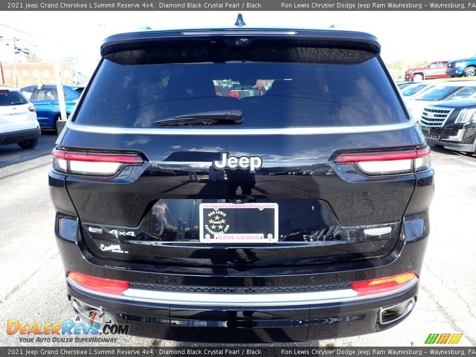 2021 Jeep Grand Cherokee L Summit Reserve 4x4 Diamond Black Crystal Pearl / Black Photo #4