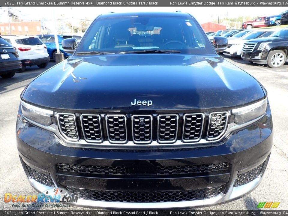 2021 Jeep Grand Cherokee L Summit Reserve 4x4 Diamond Black Crystal Pearl / Black Photo #9