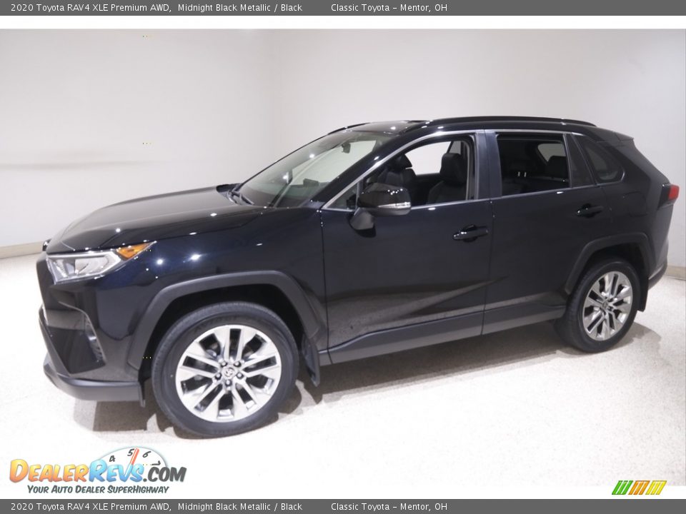 2020 Toyota RAV4 XLE Premium AWD Midnight Black Metallic / Black Photo #3