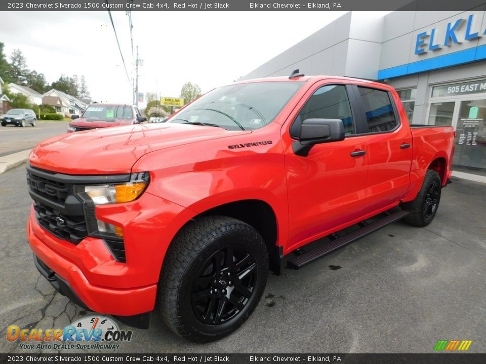 Red Hot 2023 Chevrolet Silverado 1500 Custom Crew Cab 4x4 Photo #2