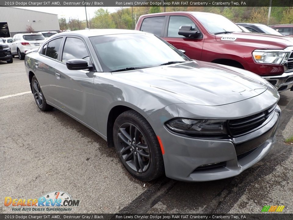 2019 Dodge Charger SXT AWD Destroyer Gray / Black Photo #2