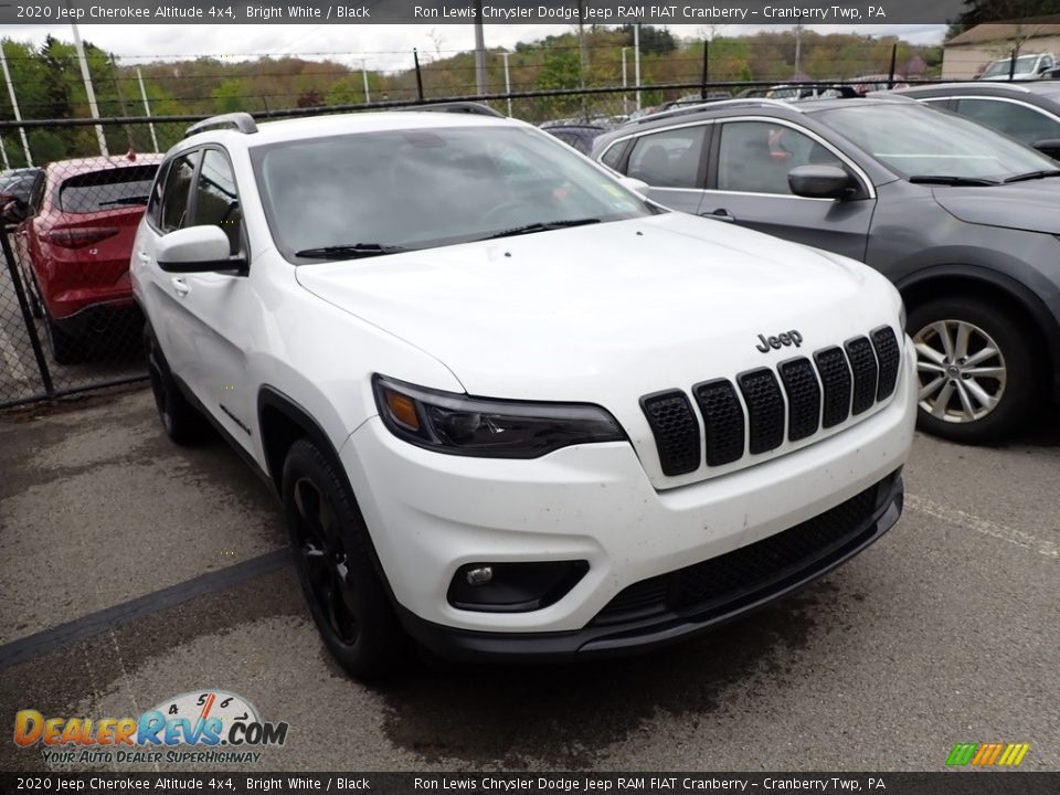 2020 Jeep Cherokee Altitude 4x4 Bright White / Black Photo #3