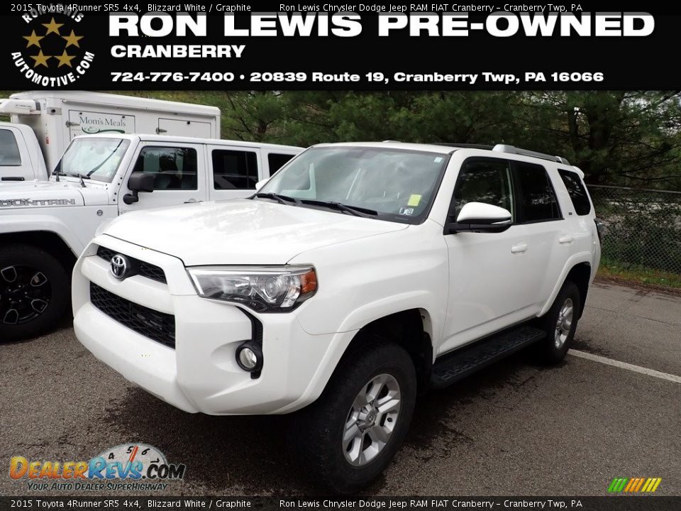 2015 Toyota 4Runner SR5 4x4 Blizzard White / Graphite Photo #1