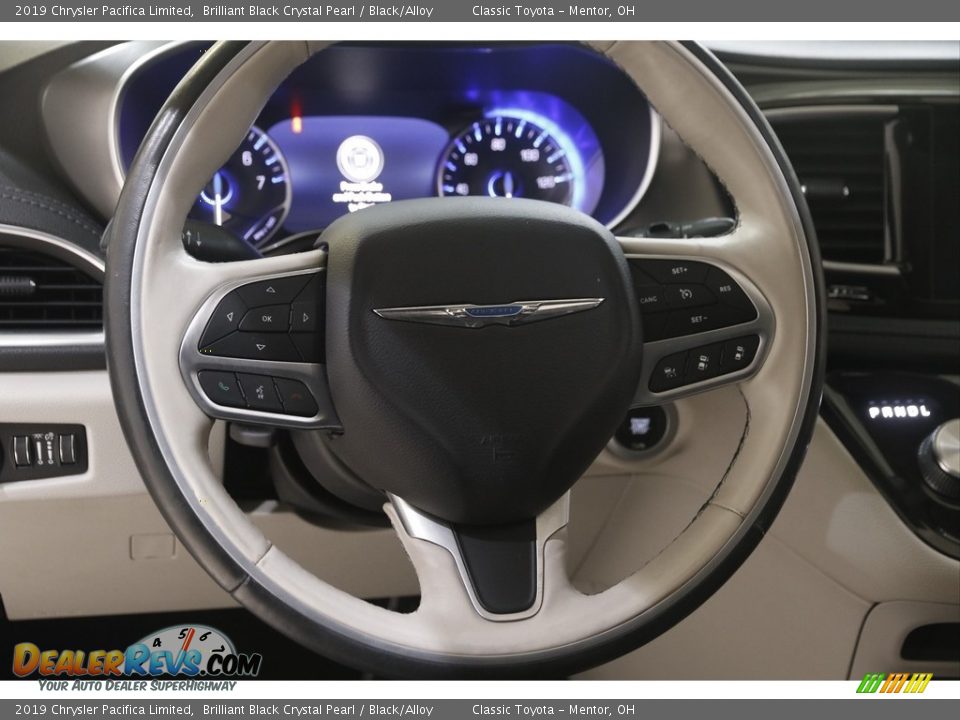 2019 Chrysler Pacifica Limited Brilliant Black Crystal Pearl / Black/Alloy Photo #7