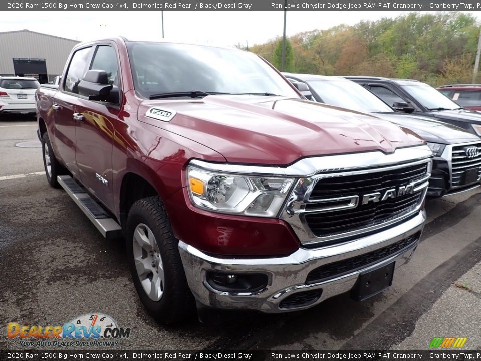 2020 Ram 1500 Big Horn Crew Cab 4x4 Delmonico Red Pearl / Black/Diesel Gray Photo #2