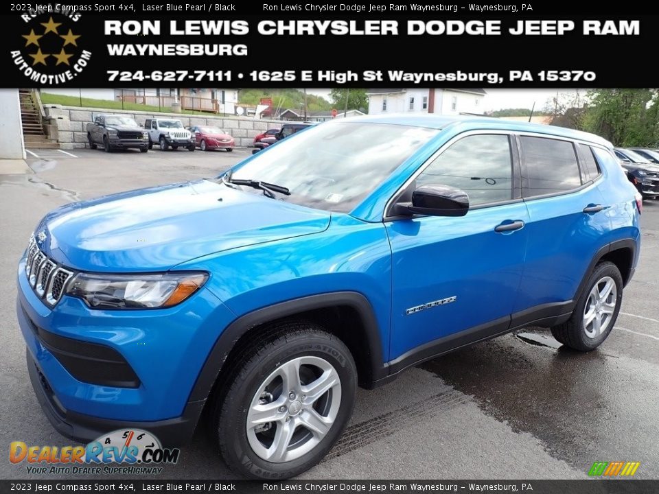 2023 Jeep Compass Sport 4x4 Laser Blue Pearl / Black Photo #1