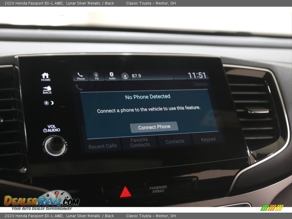 2020 Honda Passport EX-L AWD Lunar Silver Metallic / Black Photo #12