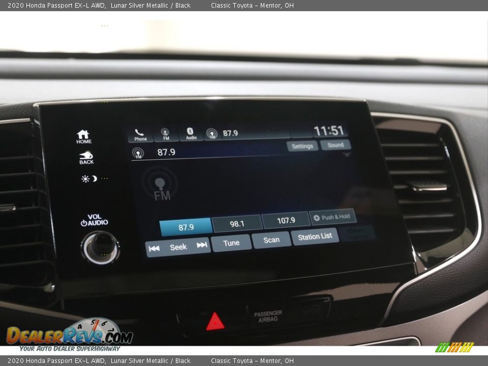 2020 Honda Passport EX-L AWD Lunar Silver Metallic / Black Photo #13