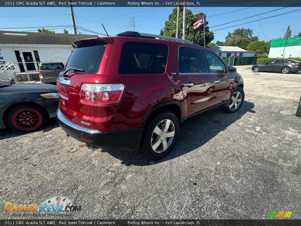 2011 GMC Acadia SLT AWD Red Jewel Tintcoat / Cashmere Photo #3
