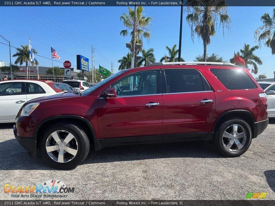 2011 GMC Acadia SLT AWD Red Jewel Tintcoat / Cashmere Photo #5
