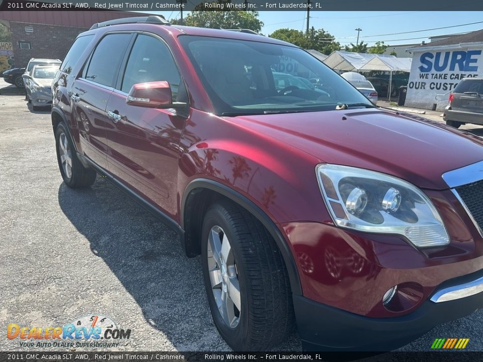 2011 GMC Acadia SLT AWD Red Jewel Tintcoat / Cashmere Photo #6