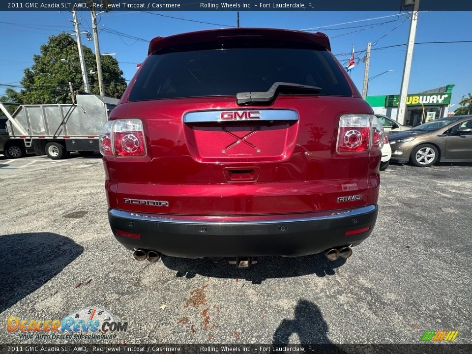 2011 GMC Acadia SLT AWD Red Jewel Tintcoat / Cashmere Photo #7