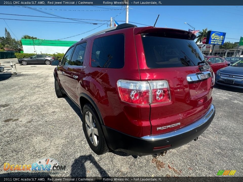 2011 GMC Acadia SLT AWD Red Jewel Tintcoat / Cashmere Photo #11