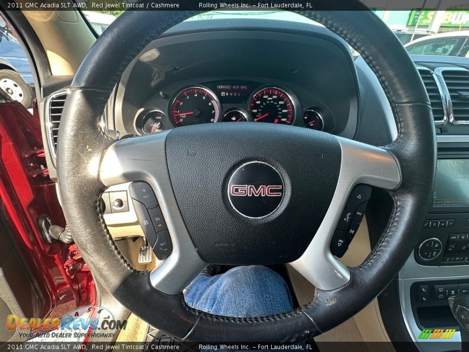 2011 GMC Acadia SLT AWD Red Jewel Tintcoat / Cashmere Photo #26