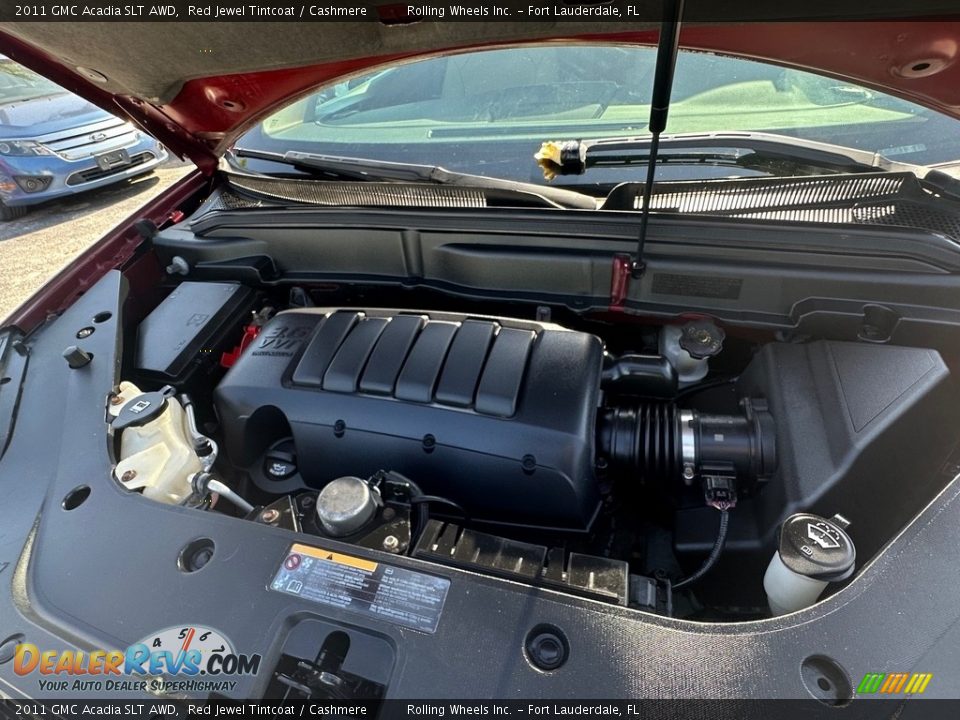2011 GMC Acadia SLT AWD Red Jewel Tintcoat / Cashmere Photo #28
