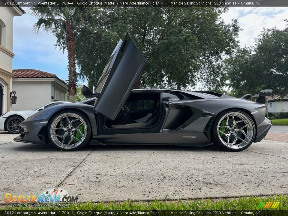 2012 Lamborghini Aventador LP 700-4 Grigio Estoque (Matte) / Nero Ade/Bianco Polar Photo #2