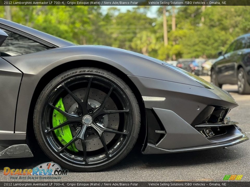 2012 Lamborghini Aventador LP 700-4 Grigio Estoque (Matte) / Nero Ade/Bianco Polar Photo #7