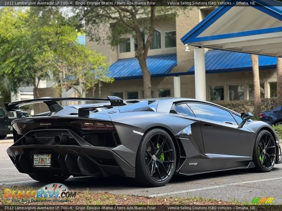 2012 Lamborghini Aventador LP 700-4 Grigio Estoque (Matte) / Nero Ade/Bianco Polar Photo #8