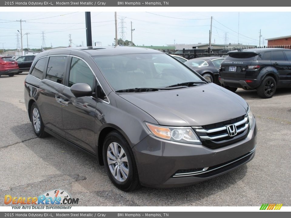 2015 Honda Odyssey EX-L Modern Steel Metallic / Gray Photo #7