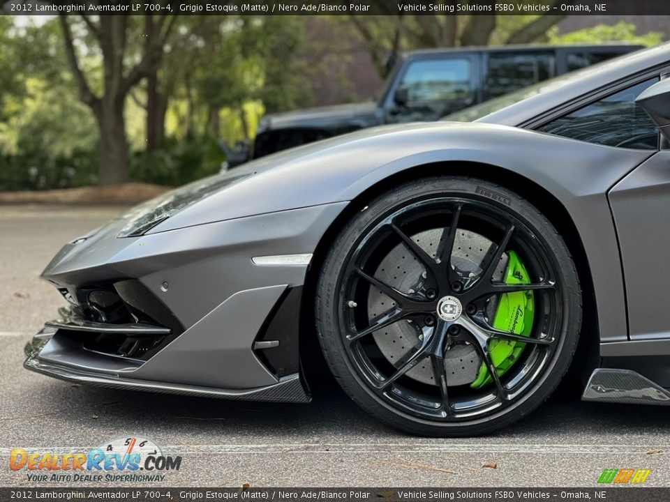 2012 Lamborghini Aventador LP 700-4 Grigio Estoque (Matte) / Nero Ade/Bianco Polar Photo #11