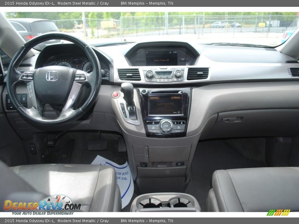 2015 Honda Odyssey EX-L Modern Steel Metallic / Gray Photo #9