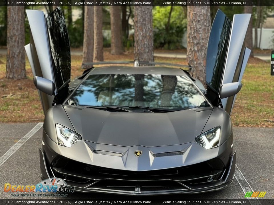 2012 Lamborghini Aventador LP 700-4 Grigio Estoque (Matte) / Nero Ade/Bianco Polar Photo #13