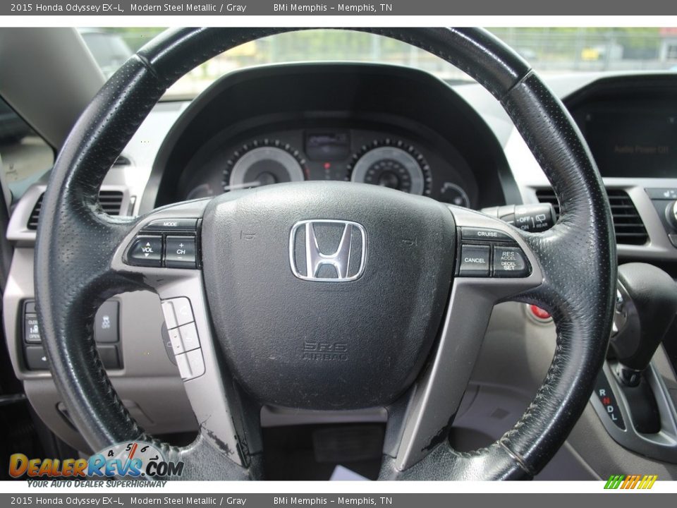 2015 Honda Odyssey EX-L Modern Steel Metallic / Gray Photo #12