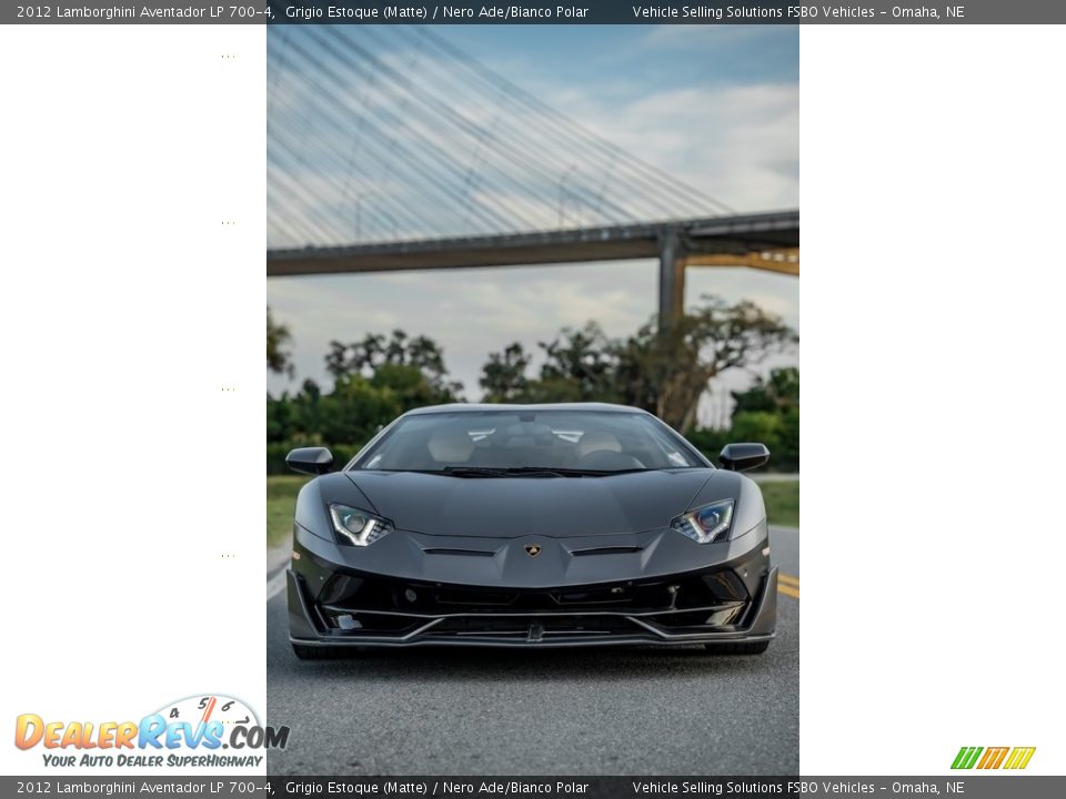 2012 Lamborghini Aventador LP 700-4 Grigio Estoque (Matte) / Nero Ade/Bianco Polar Photo #17