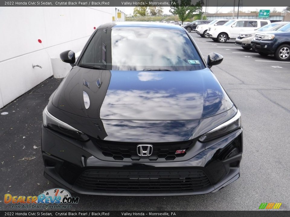 2022 Honda Civic Si Sedan Crystal Black Pearl / Black/Red Photo #5