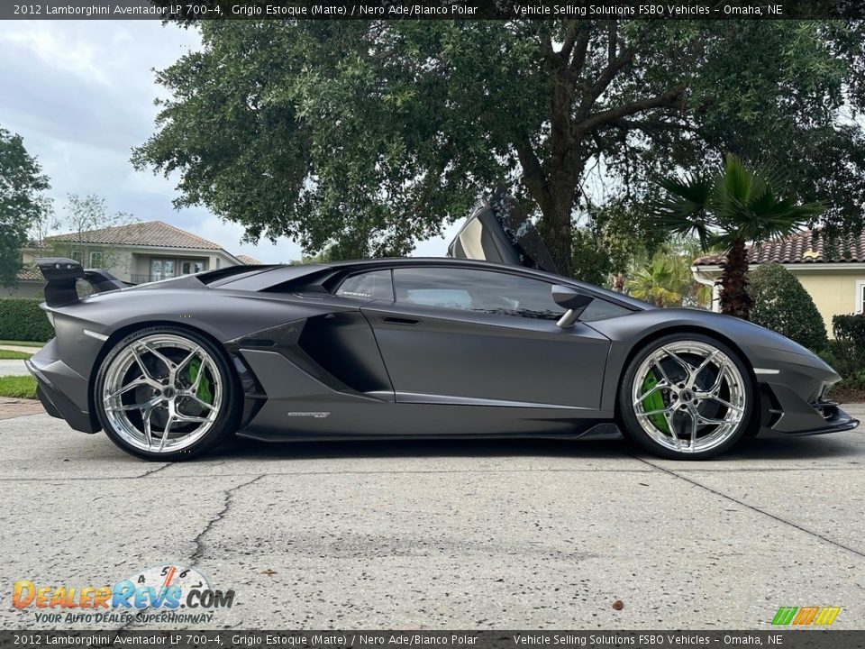 2012 Lamborghini Aventador LP 700-4 Grigio Estoque (Matte) / Nero Ade/Bianco Polar Photo #21